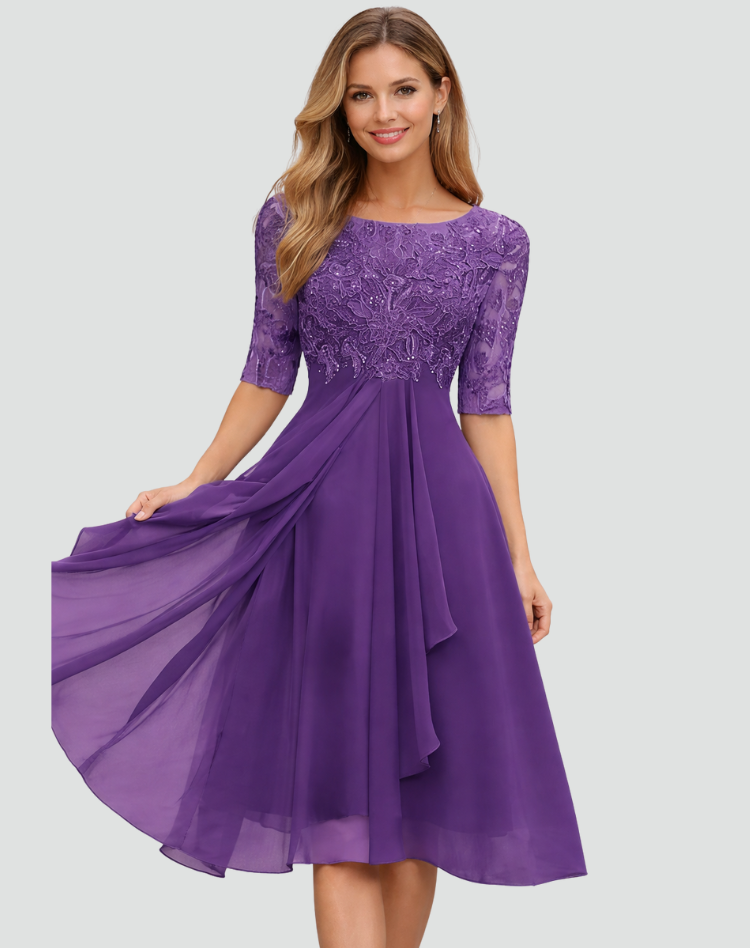 Montarello Women's Lace Midi Party Dress