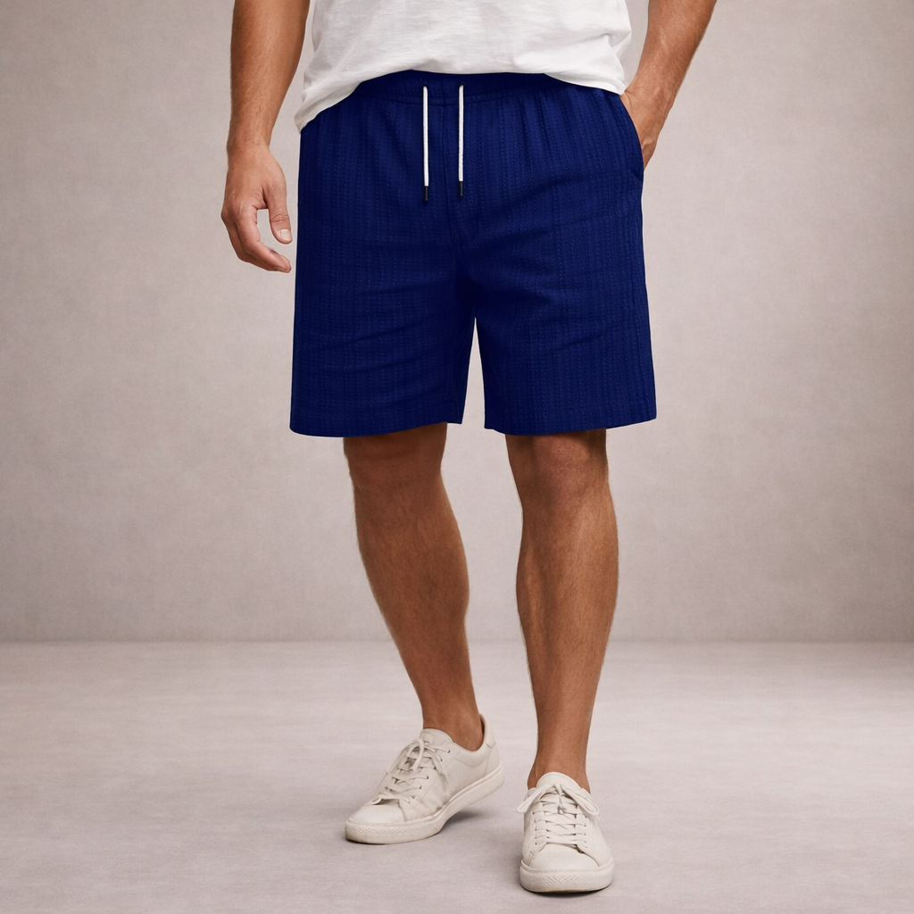 Shorts à cordon de serrage effet lin coupe régulière Montarello pour homme