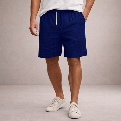 Shorts à cordon de serrage effet lin coupe régulière Montarello pour homme