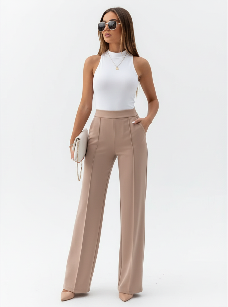 Montarello SculptFit Tailored Wide-Leg Pants