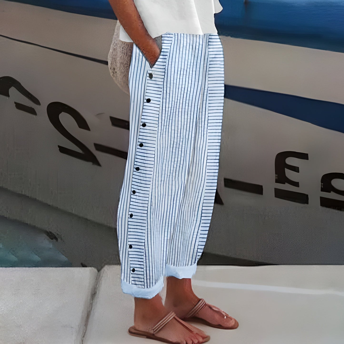 Montarello Side Pocket Straight-Leg Trousers Women's