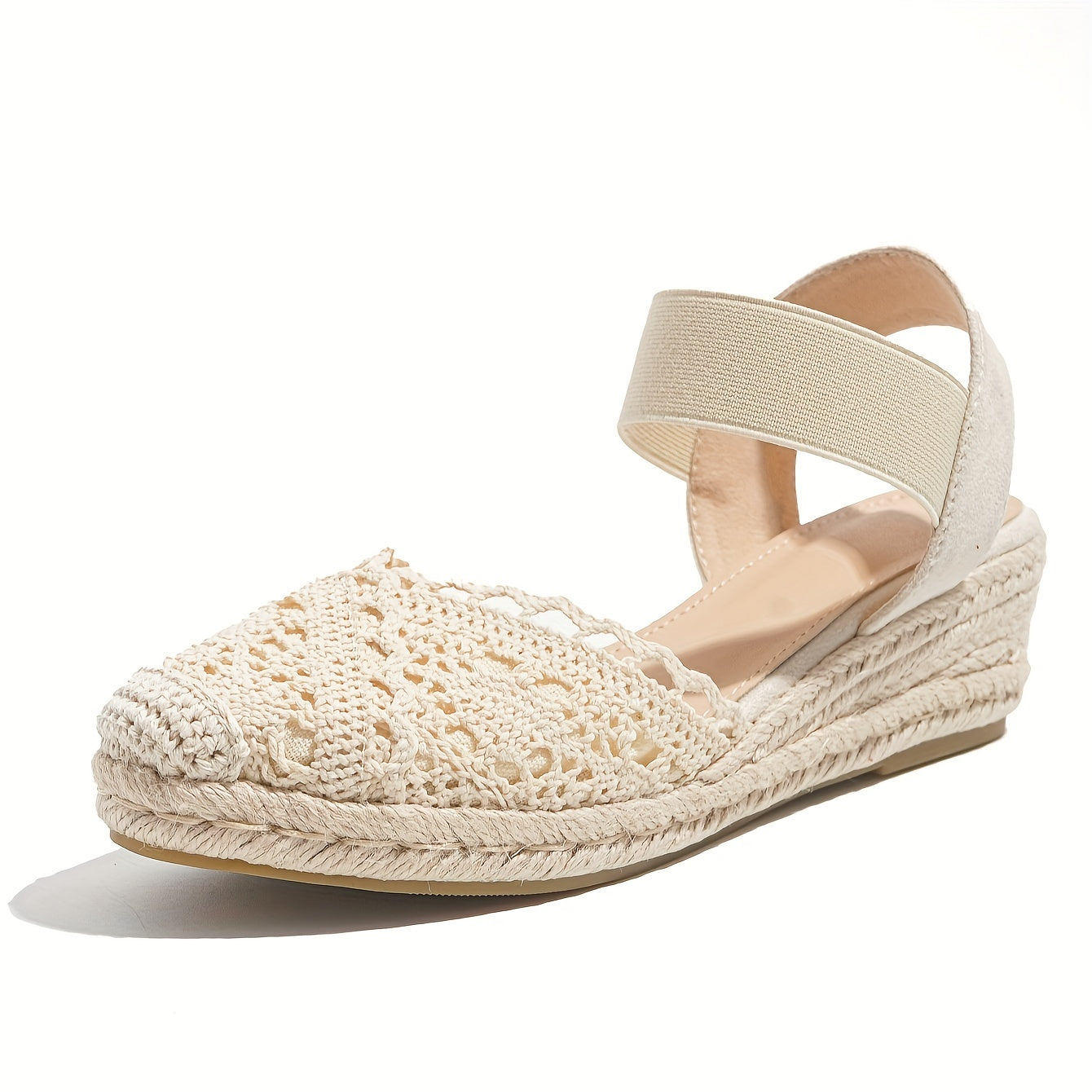 Montarello Women's Crochet Espadrille Wedge Sandals