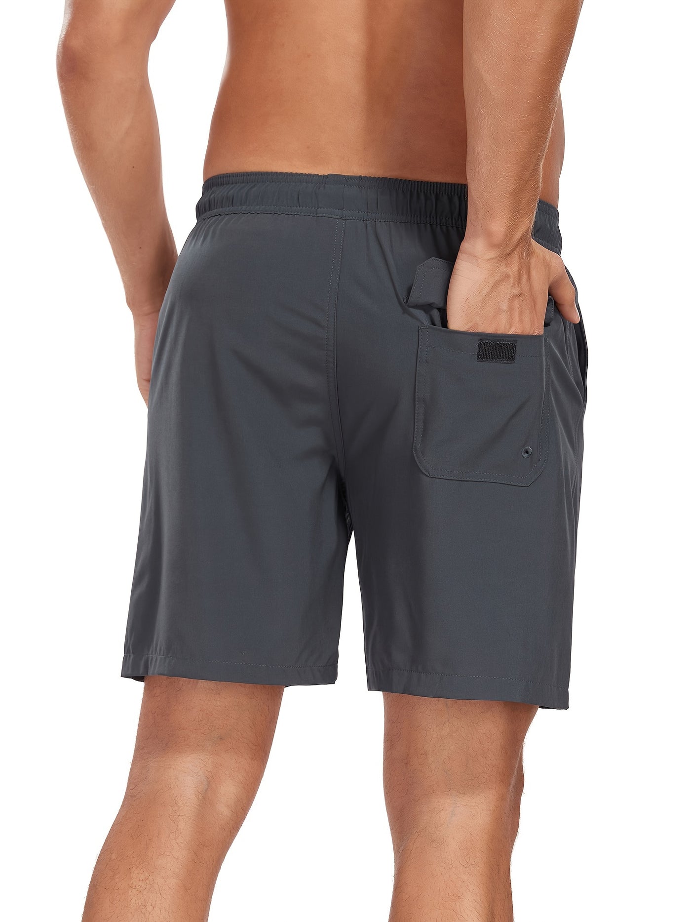 Montarello Men's Swim Shorts with Compression Liner and Pocket