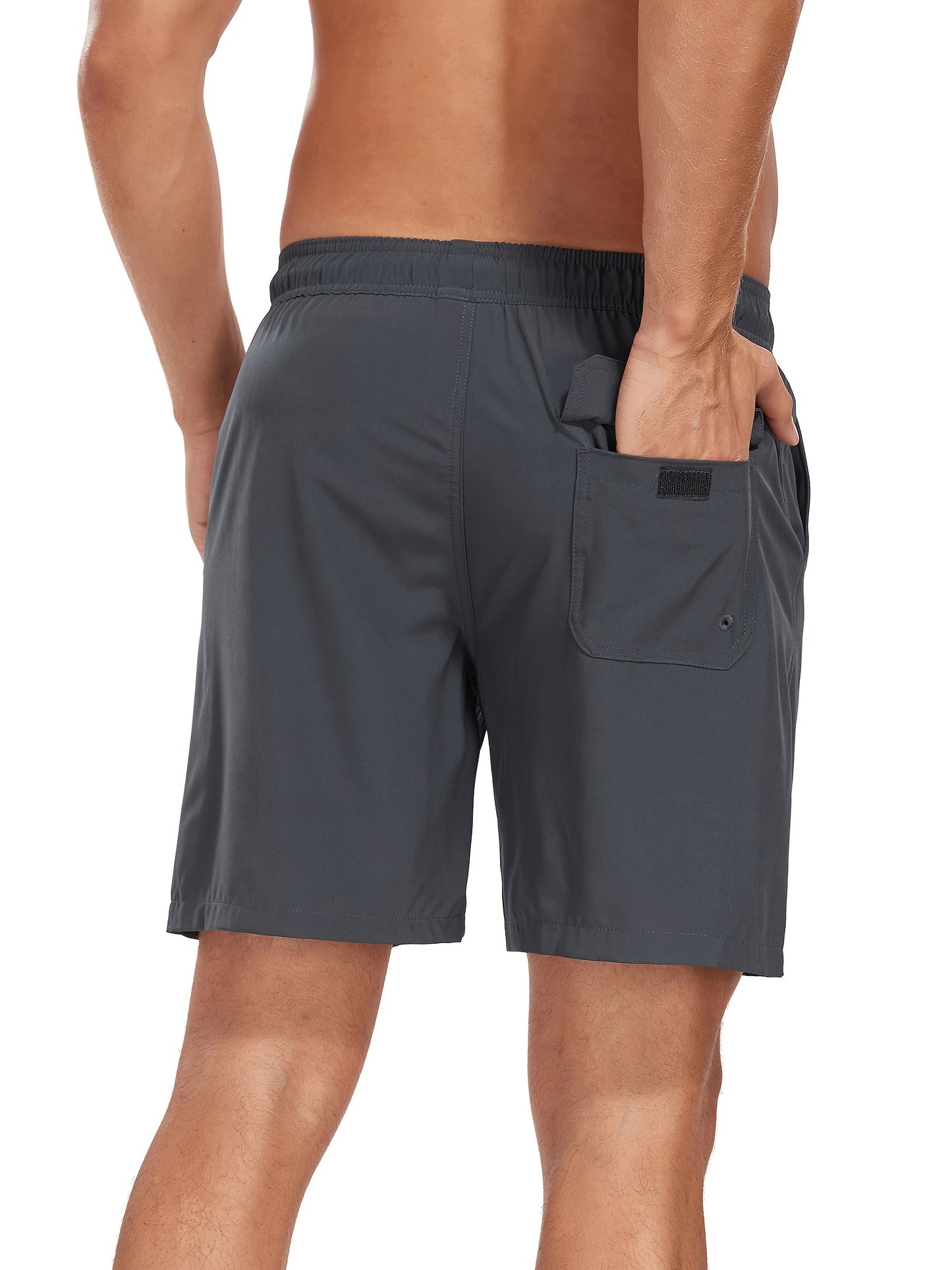 Montarello Men's Swim Shorts with Compression Liner and Pocket
