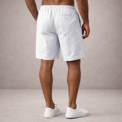 Shorts à cordon de serrage effet lin coupe régulière Montarello pour homme