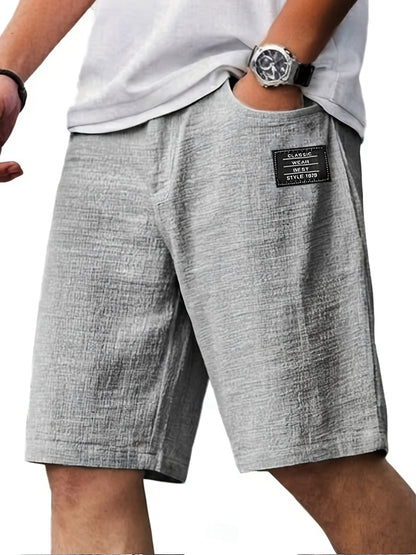 Montarello Men’s Textured Relaxed Summer Shorts