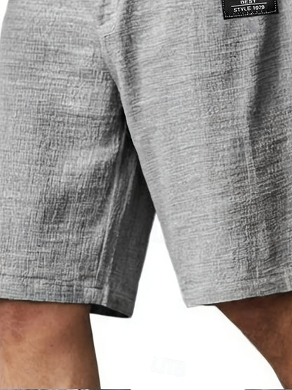 Montarello Men’s Textured Relaxed Summer Shorts