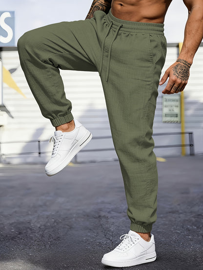 Montarello Linen-Look Men's Jogger Trousers