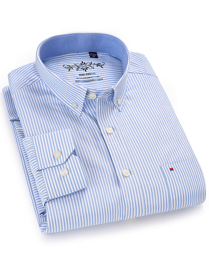 Montarello Men's Oxford Cotton Long-Sleeve Shirt