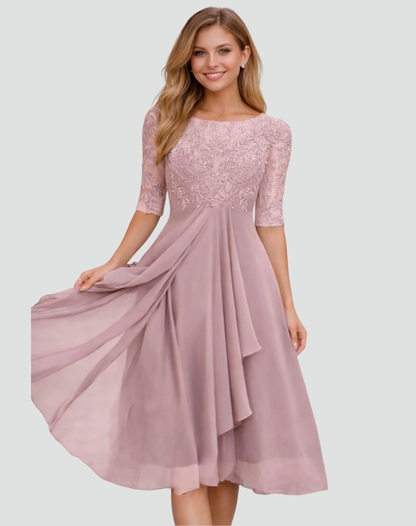 Montarello Women's Lace Midi Party Dress