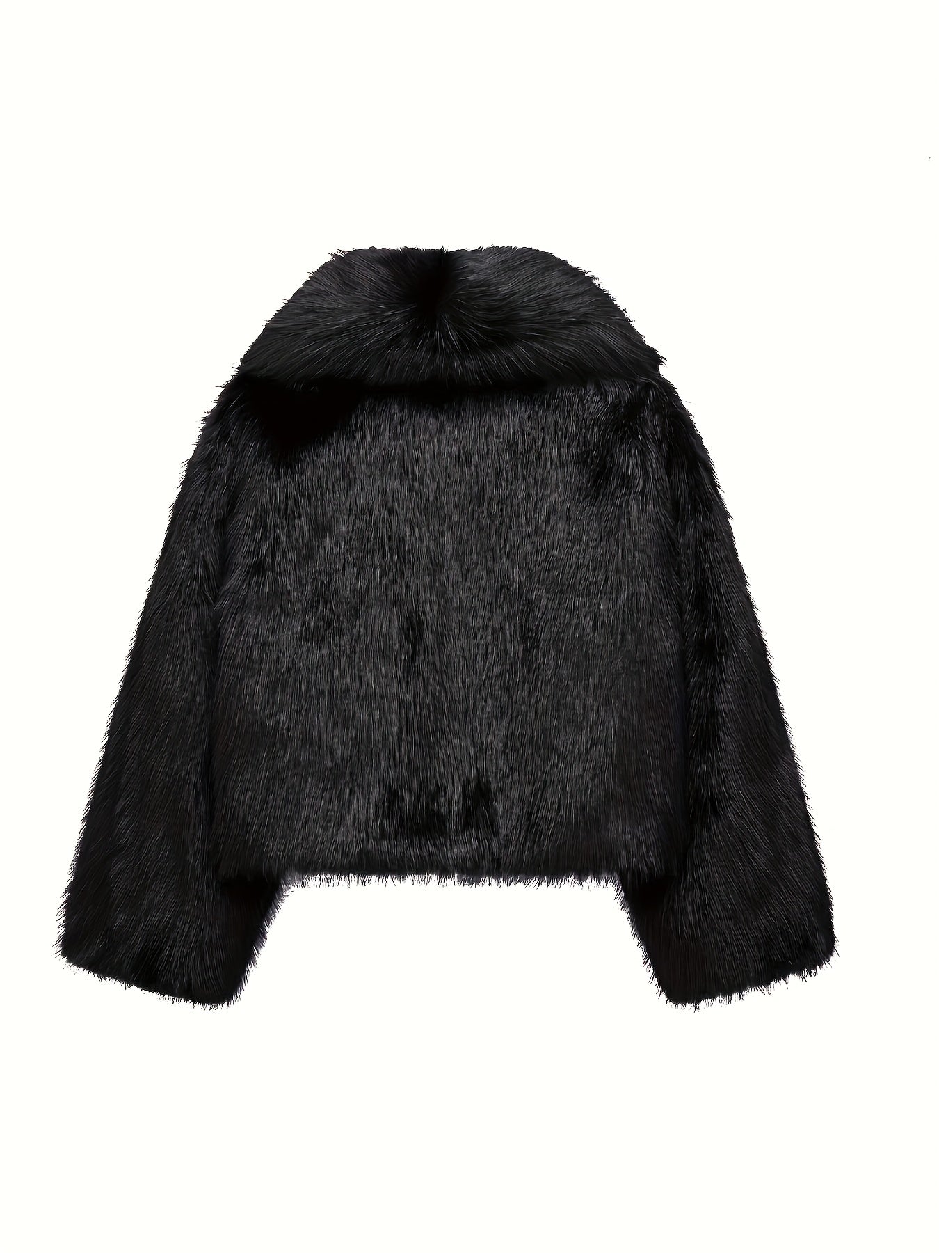 Montarello Women's Faux Fur Jacket Loose Fit Plush Lined