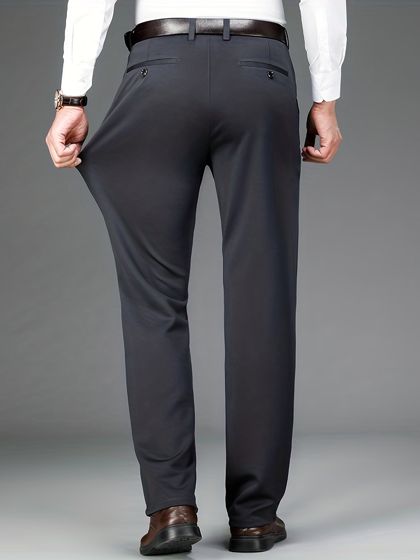 Montarello Men's Formal Trousers Straight Leg