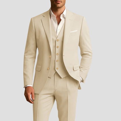 Montarello Men's Wedding 3-Piece Slim Fit Suit – Blazer, Waistcoat & Trousers