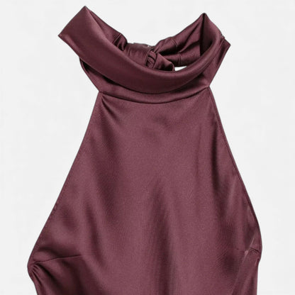 Montarello Women’s Backless Satin Long Dress