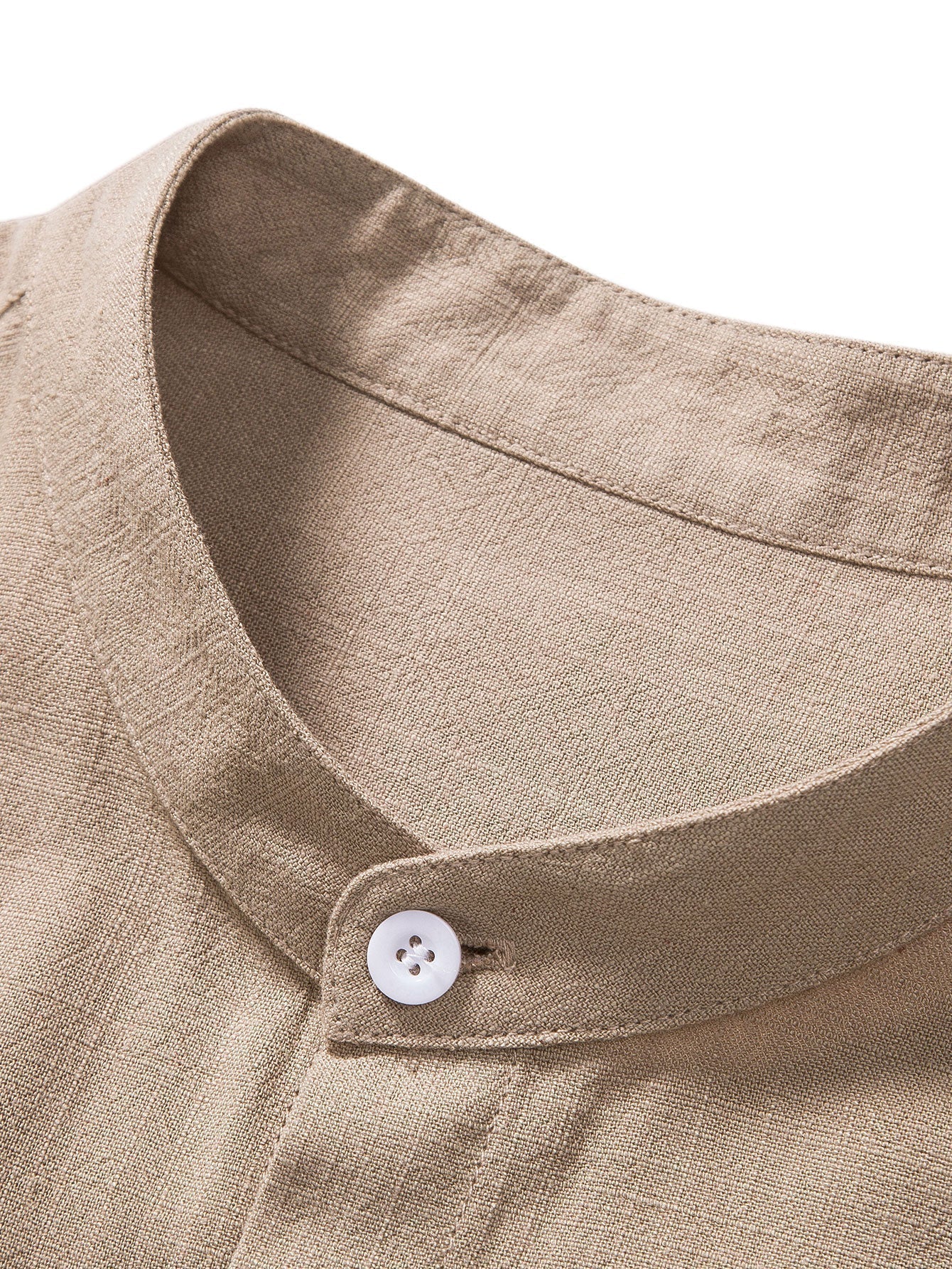 Ensemble chemise col mao et pantalon effet lin pour homme Montarello  