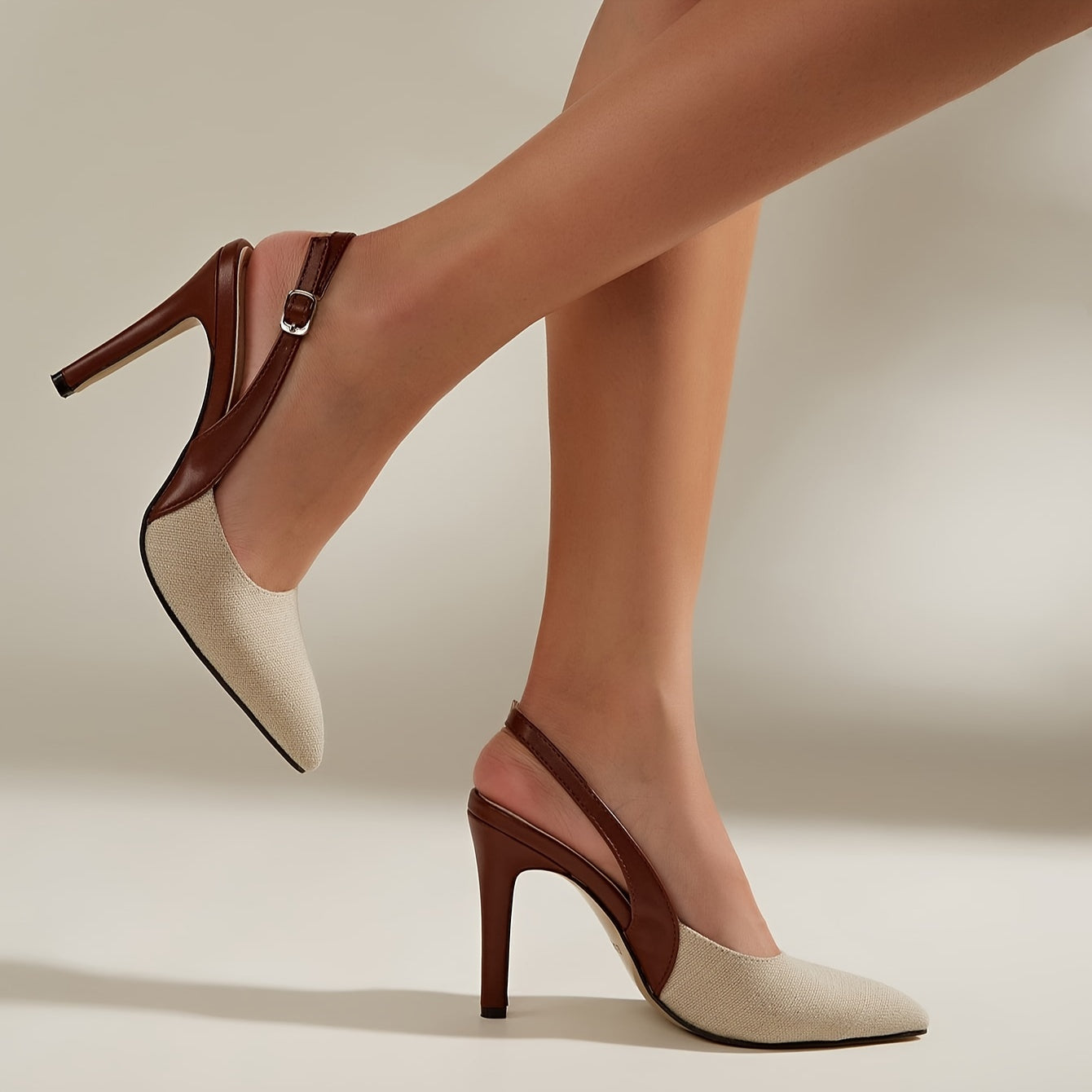Montarello Two-Tone Women's Pointed Stiletto Heels