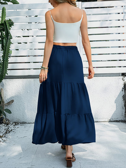Montarello Tiered Drawstring Maxi Skirt Women's