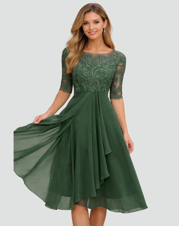 Montarello Women's Lace Midi Party Dress