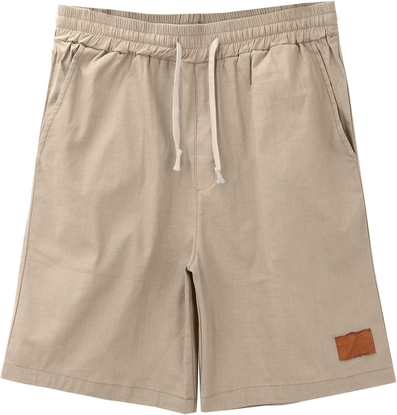 Montarello Men's Linen-Look Drawstring Shorts Relaxed Fit