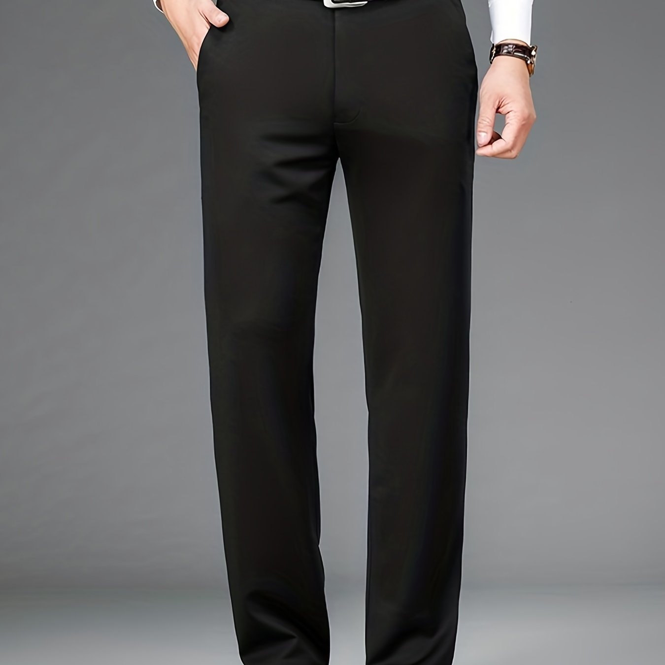 Montarello Men's Formal Trousers Straight Leg