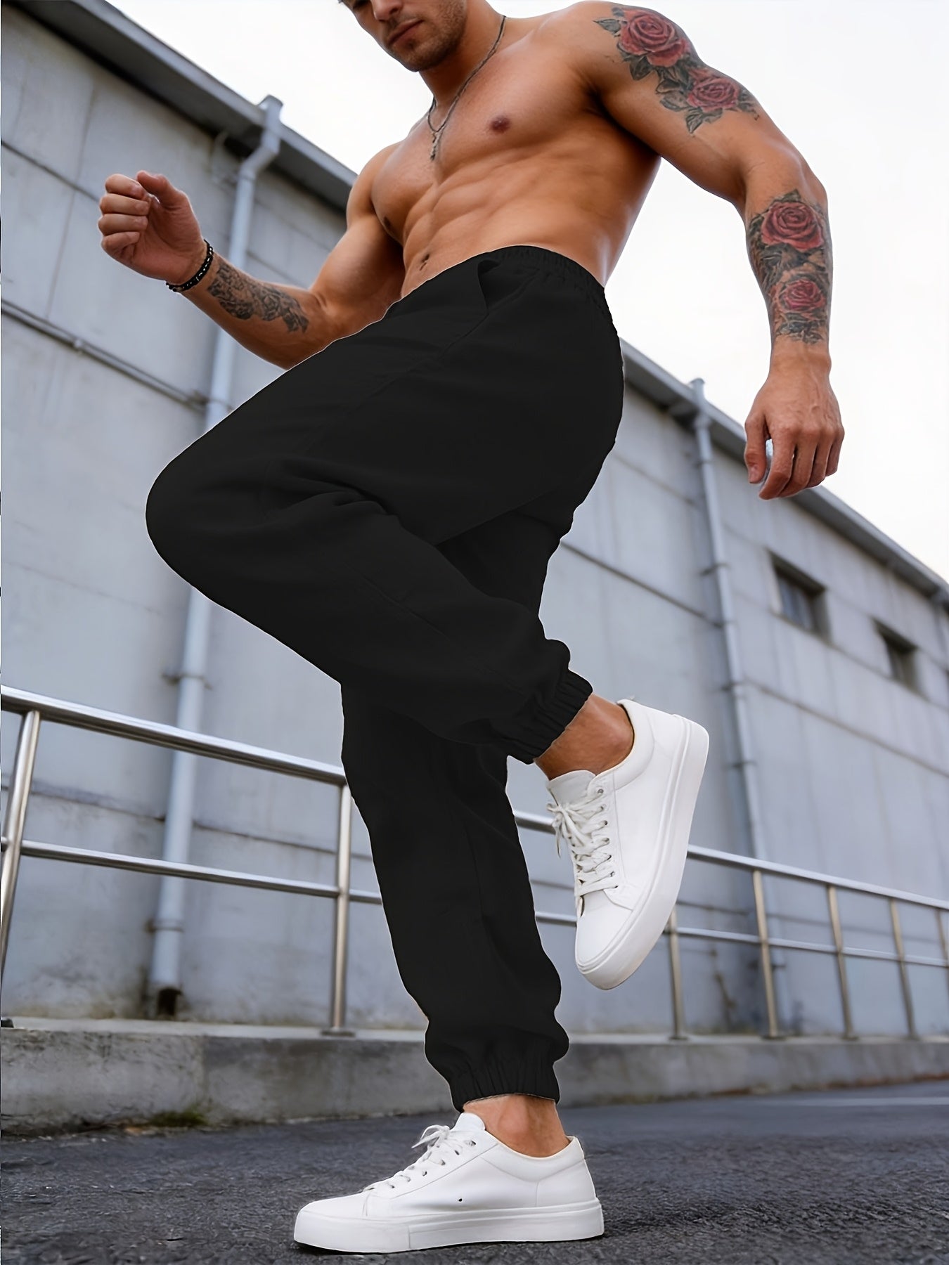 Montarello Linen-Look Men's Jogger Trousers