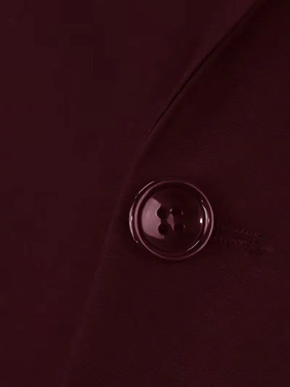Montarello Men's Slim Fit Three-Piece Suit with Double-Breasted Waistcoat