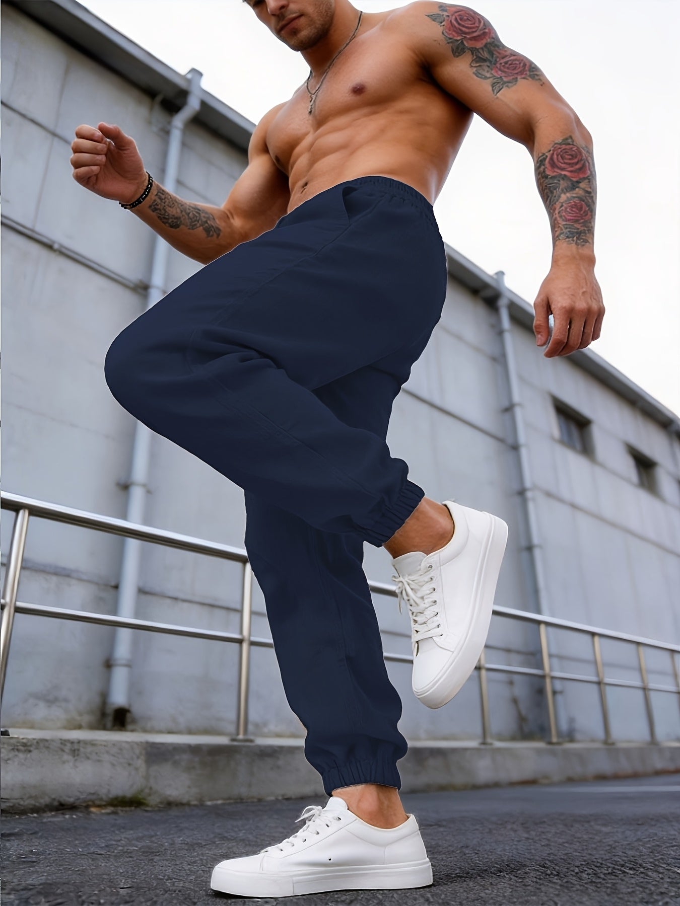 Montarello Linen-Look Men's Jogger Trousers