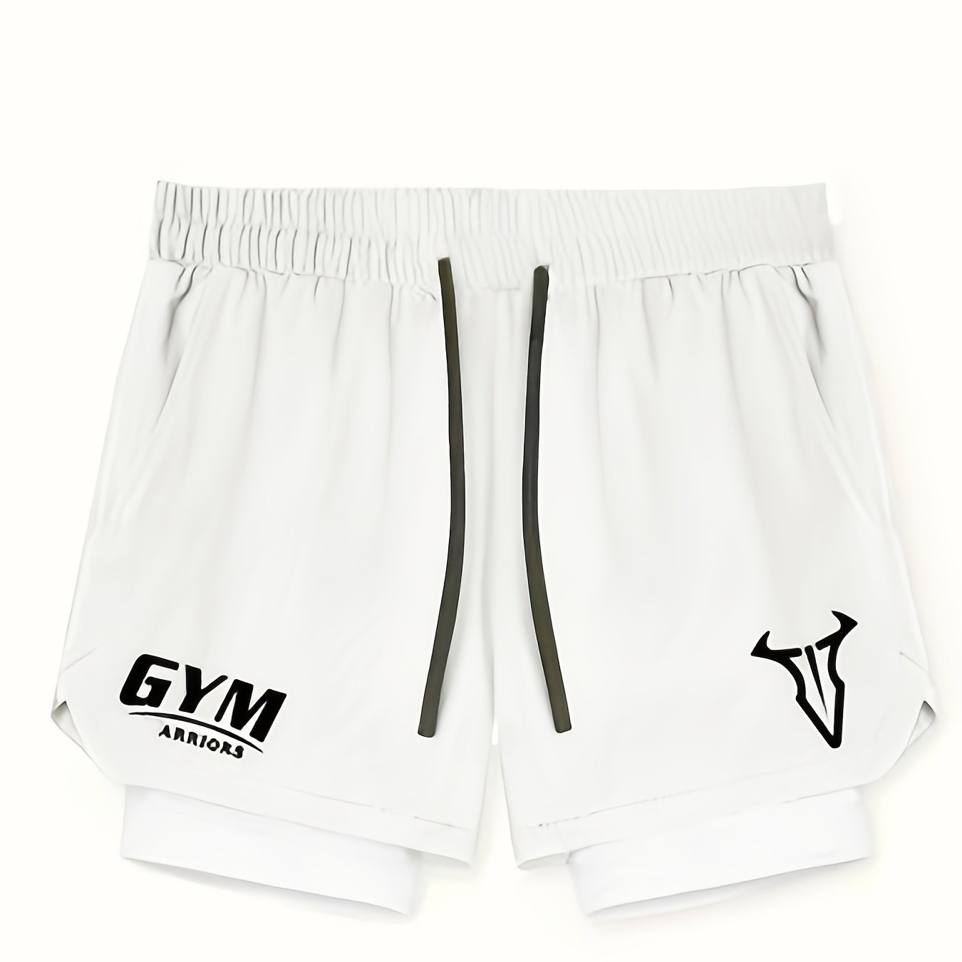 Montarello Men's 2-in-1 Compression Lined Gym Shorts with Zip Pocket