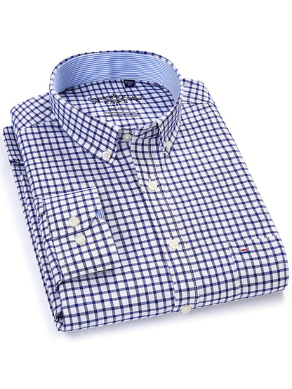 Montarello Men's Oxford Cotton Long-Sleeve Shirt