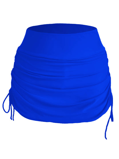 Montarello Women's High-Waisted Ruched Drawstring Swim Skirt