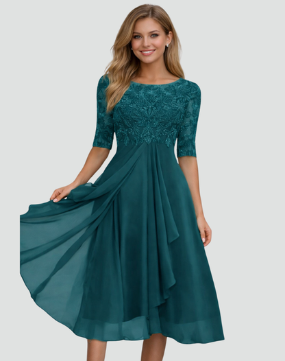 Montarello Women's Lace Midi Party Dress