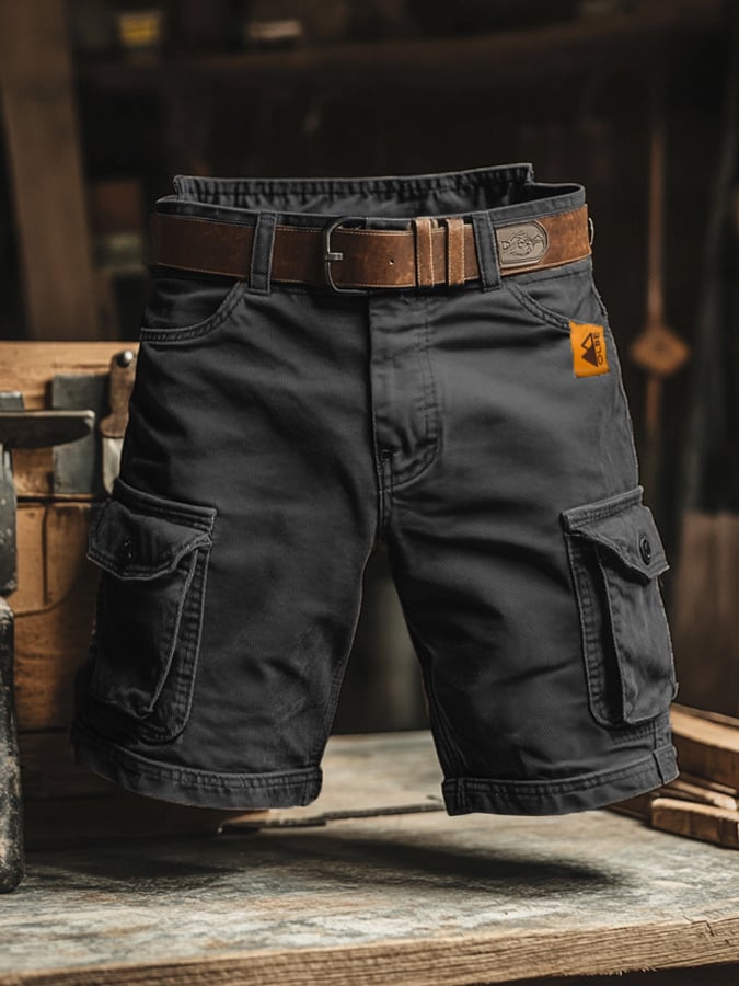 Montarello Men's Vintage Cargo Shorts