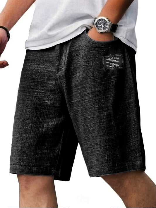 Montarello Men’s Textured Relaxed Summer Shorts