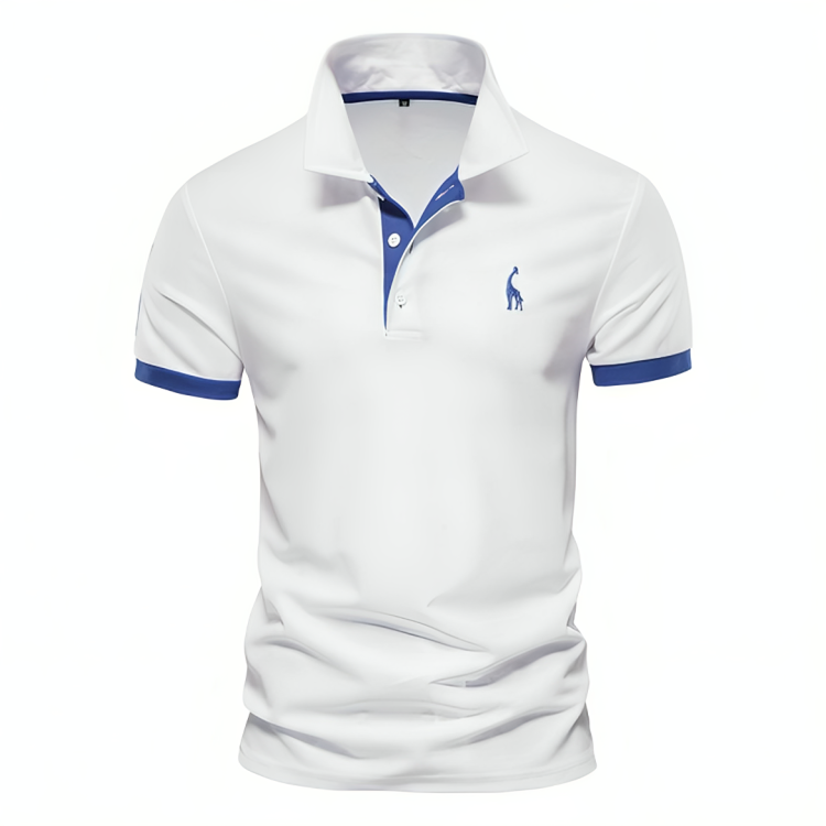 Montarello Men's Contrast-Trim Short Sleeve Polo Shirt