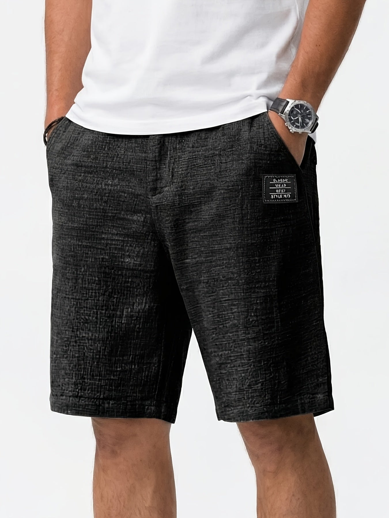 Montarello Men’s Textured Relaxed Summer Shorts