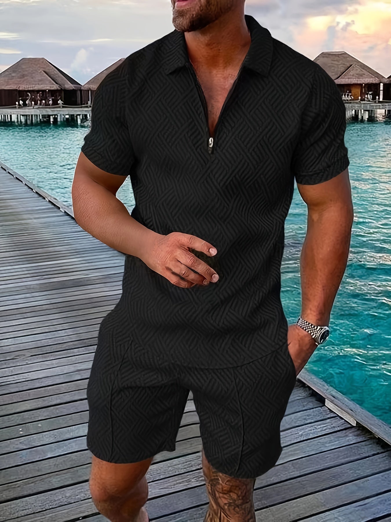 Montarello Men's Shirt & Shorts Set
