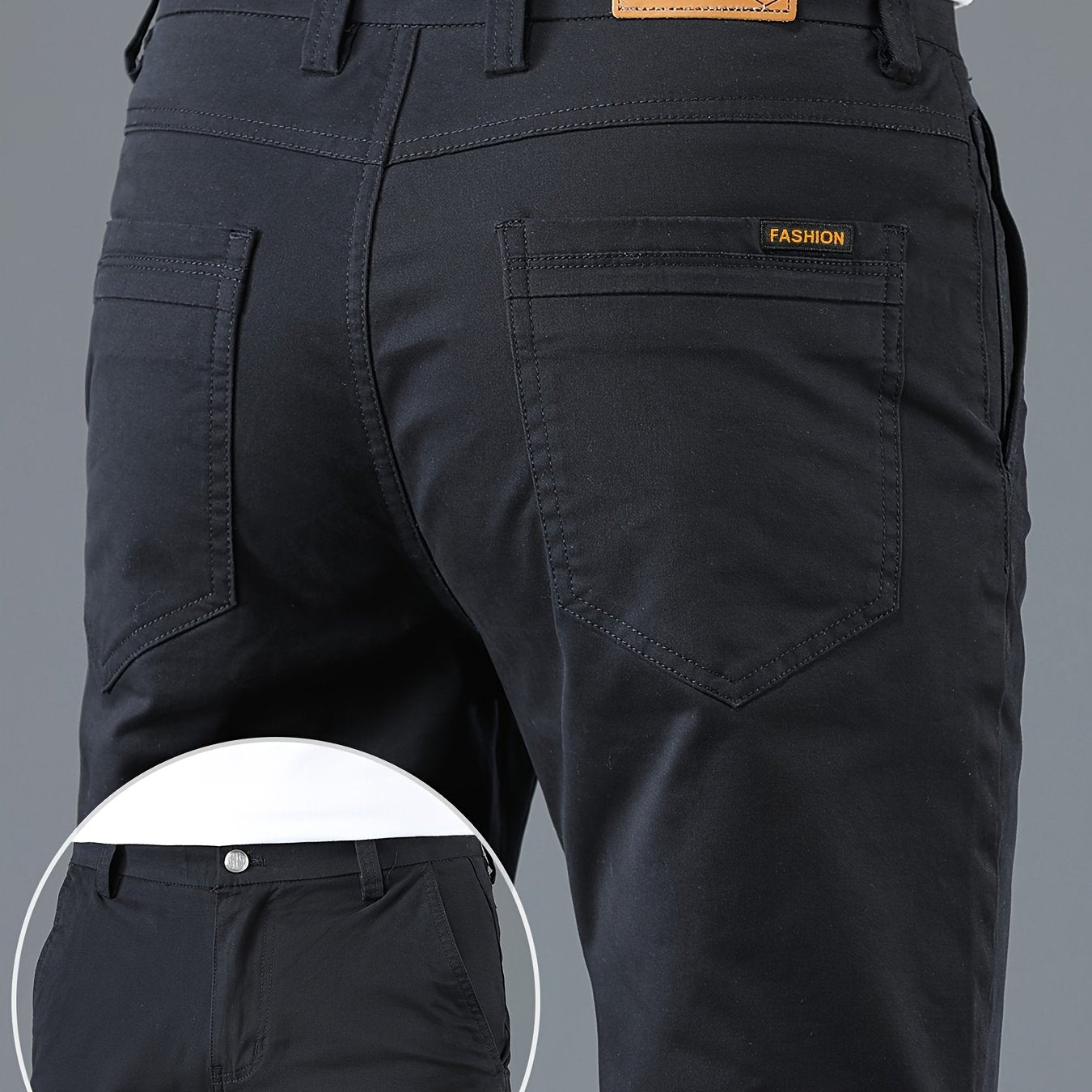 Montarello Men's Slim Fit Work Trousers with Straight Leg