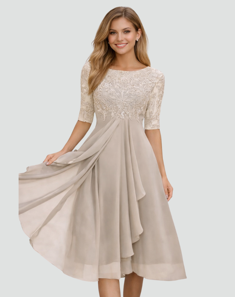 Montarello Women's Lace Midi Party Dress