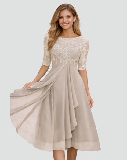 Montarello Women's Lace Midi Party Dress