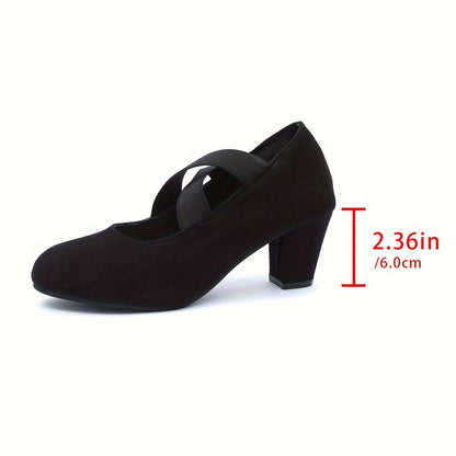 Montarello Cross Strap Women's Block Heel Pumps