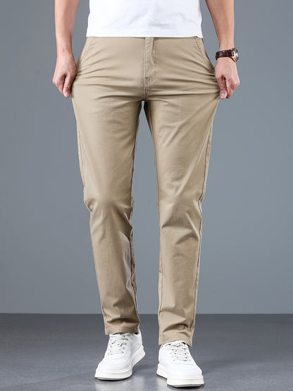 Montarello Men's Slim Fit Work Trousers with Straight Leg