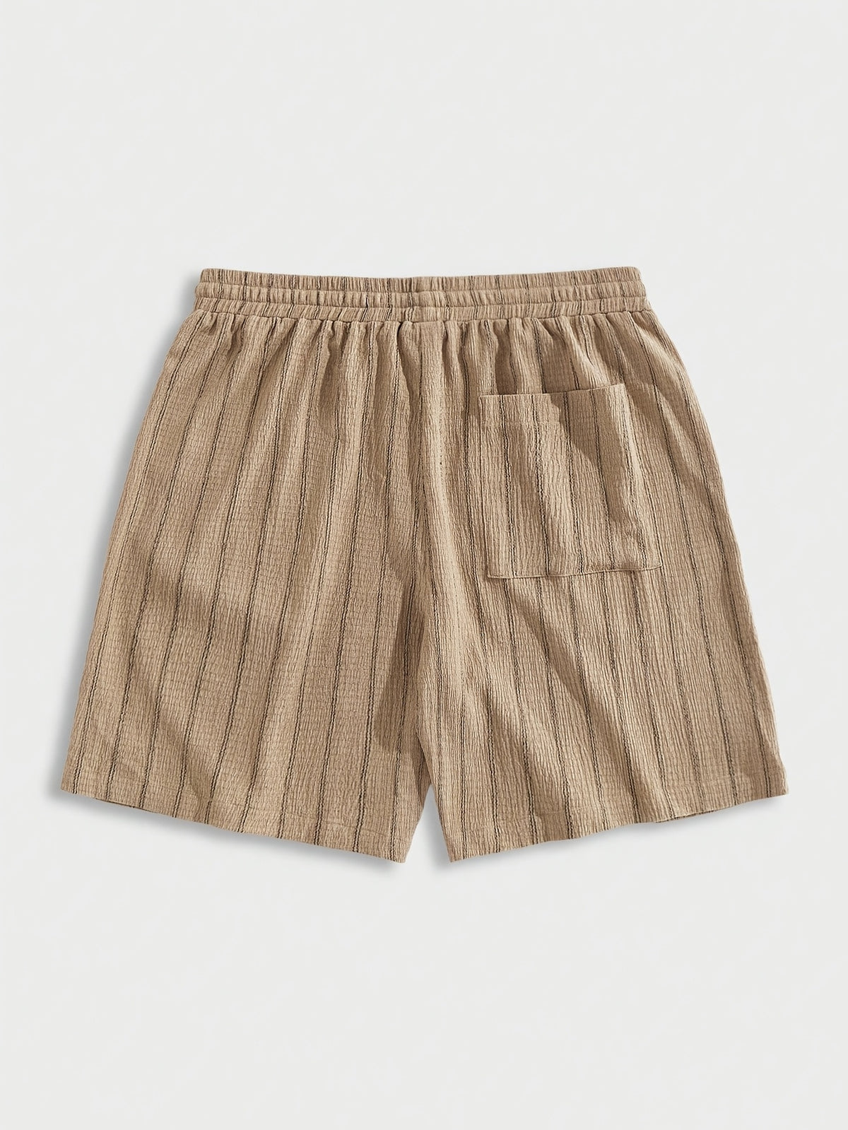 Montarello Men's Pinstripe Elasticated Drawstring Beach Shorts