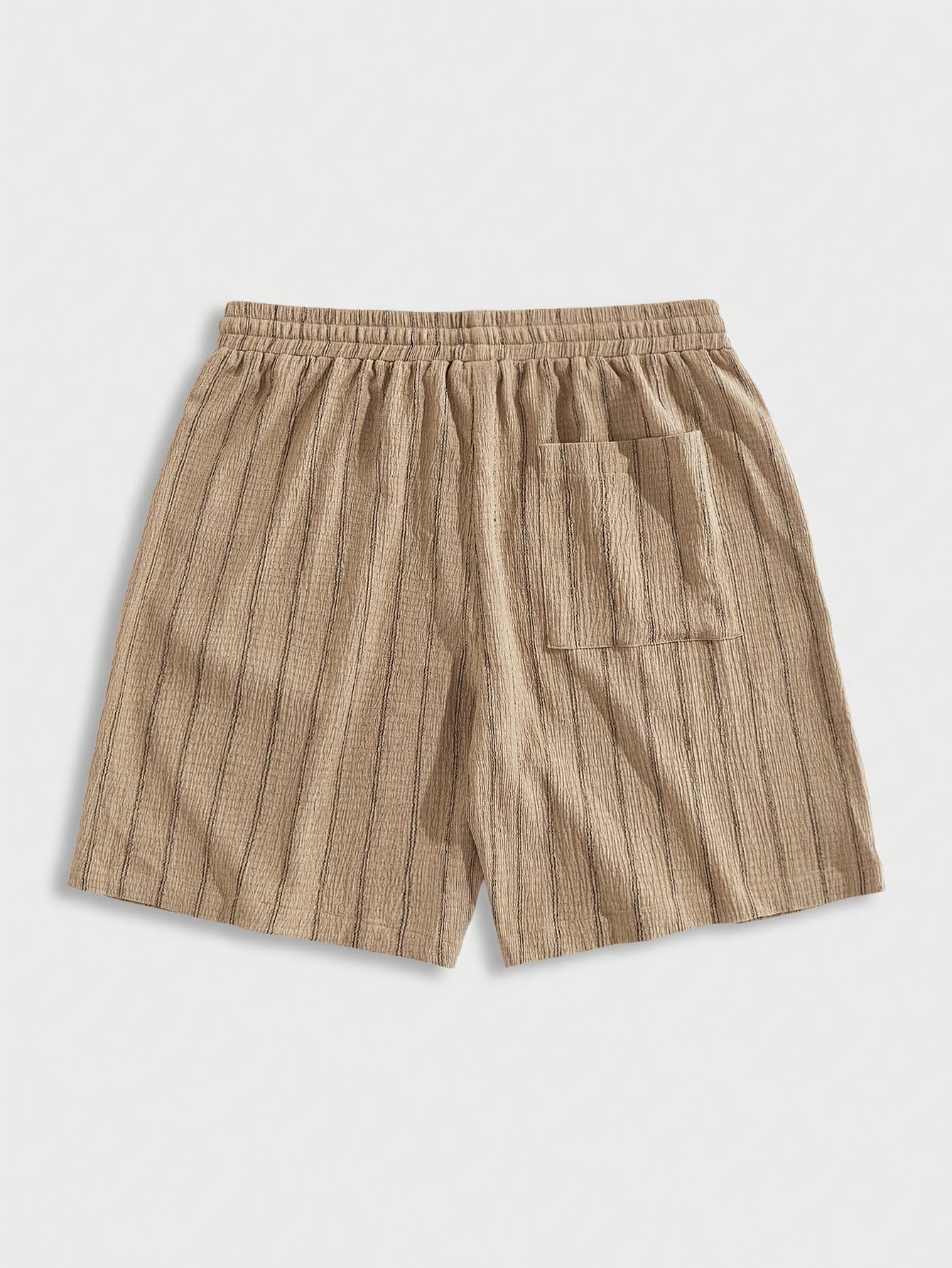 Montarello Pinstripe Men's Elastic Waist Beach Shorts