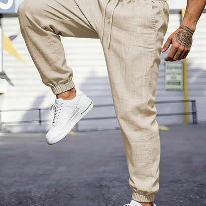 Montarello Linen-Look Men's Jogger Trousers