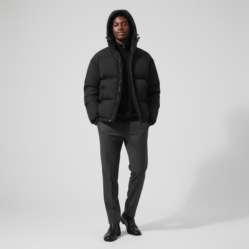 Montarello Men’s Quilted Puffer Winter Jacket