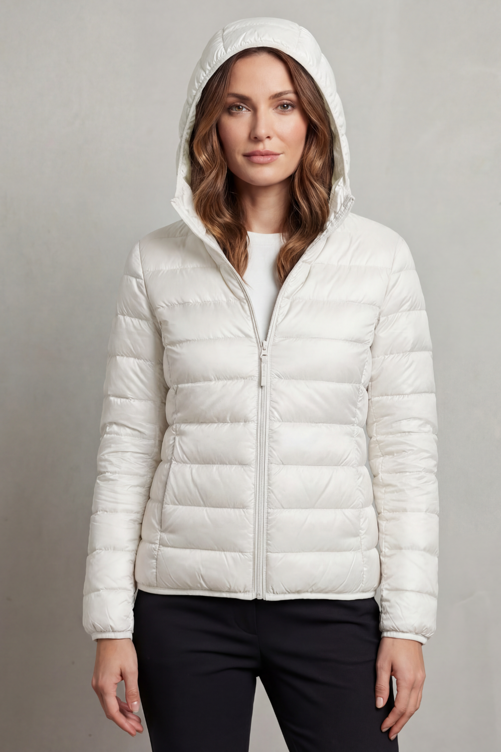Montarello Women's Hooded Puffer Jacket – Lightweight & Packable