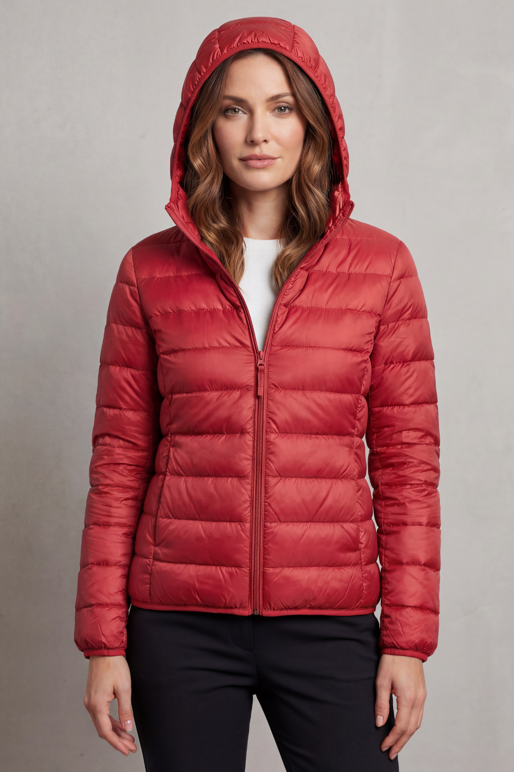 Montarello Women's Hooded Puffer Jacket – Lightweight & Packable