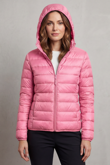 Montarello Women's Hooded Puffer Jacket – Lightweight & Packable