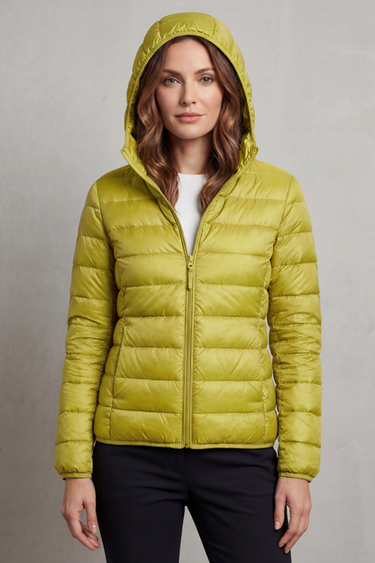 Montarello Women's Hooded Puffer Jacket – Lightweight & Packable