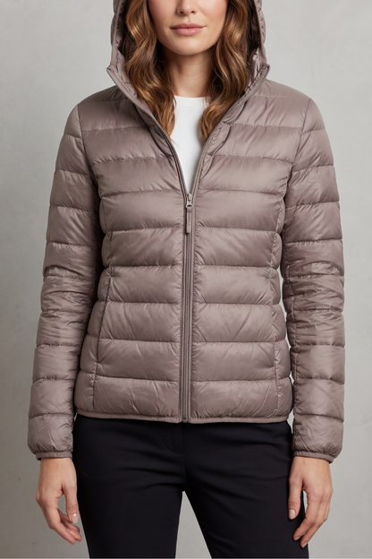 Montarello Women's Hooded Puffer Jacket – Lightweight & Packable